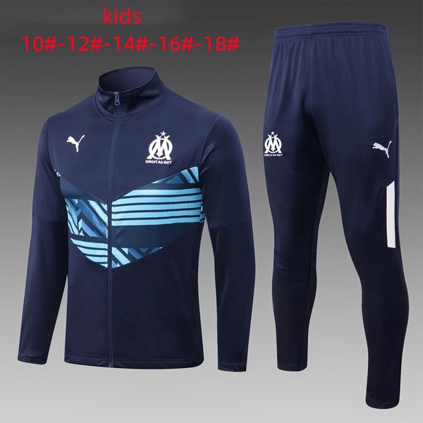 Kinder Trainingsanzug Marseille 2022-23 Blau